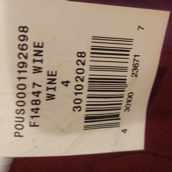 David's Bridal Short Crinkle Chiffon Dress with Front Cascade Wine Dress Sz 4 - Picture 10 of 10